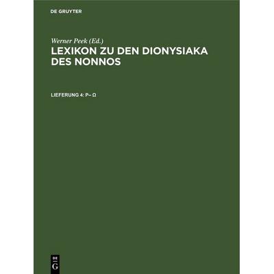 (P–Ω), Gebundene Ausgabe von , De Gruyter, 978-3-11-248017-5