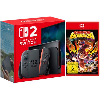 NINTENDO SWITCH 2 Konsolen-Set "Switch 2 inkl Donkey Kong Bananza", schwarz, B:27,2cm H:11,6cm T:1,39cm, Spielekonsolen, Topseller