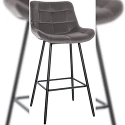 CLP Barhocker Weston grau/Samt