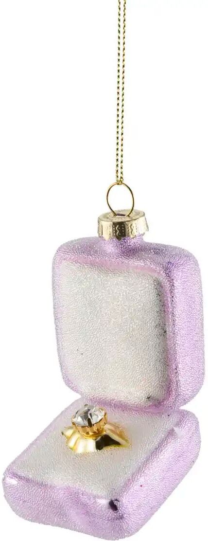 HOME STORY Baumschmuck Ring   ¦ lila/violett ¦ Glas ¦ Maße (cm): B: 6,5 H: 7,8