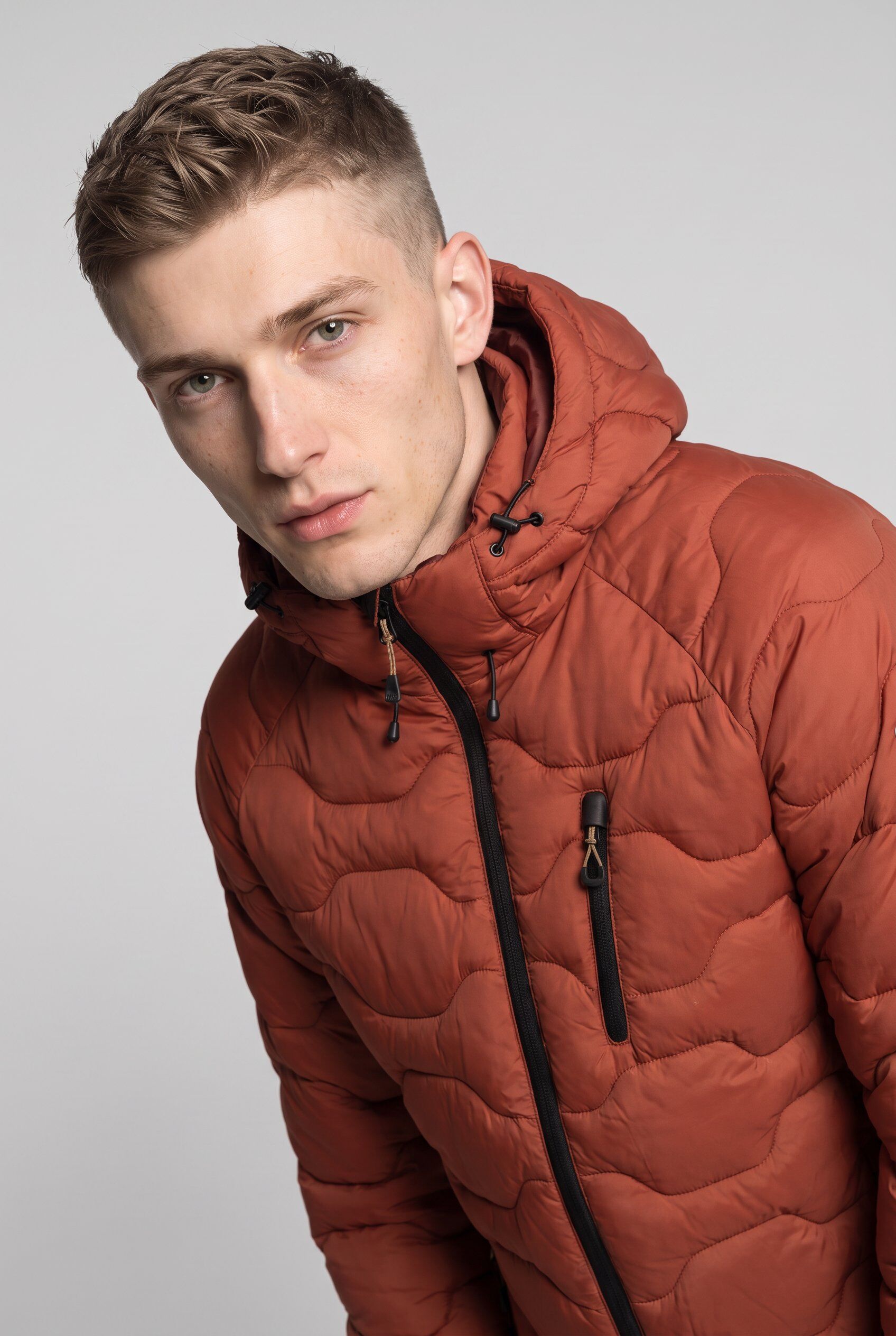 Steppjacke ICEPEAK, Herren, Gr. 56, orange (burned orang), Obermaterial: 100% Polyamid. Futter: 100% Polyamid. Wattierung: 100% Polyester, Jacken Steppjacke, für Outdoor-Aktivitäten geeignet, mit Futter aus Polyamid burned orang 56