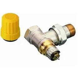 Danfoss Ventilgehäuse RA-UN 10 R 3/8, Eck, matt vernickelt