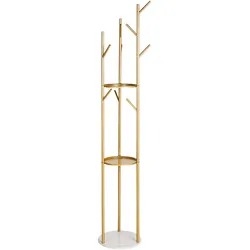 GARDEROBENSTÄNDER Metall gold/weiß 175 cm Raltson