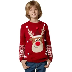 tectake® Weihnachtspullover Rudi Rentier für Kinder