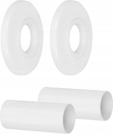 Diamond Witte maskerset met losse roosjes en mouwen