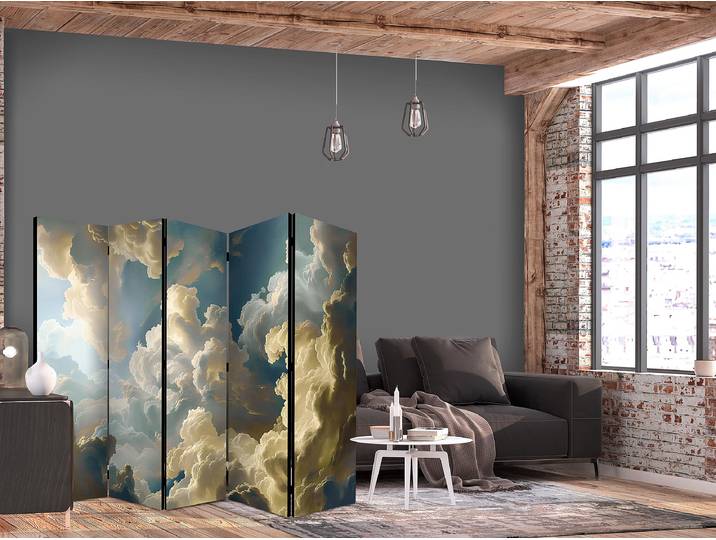Akustik-Paravent Display of Nature Andere Grau 225 x 172cm