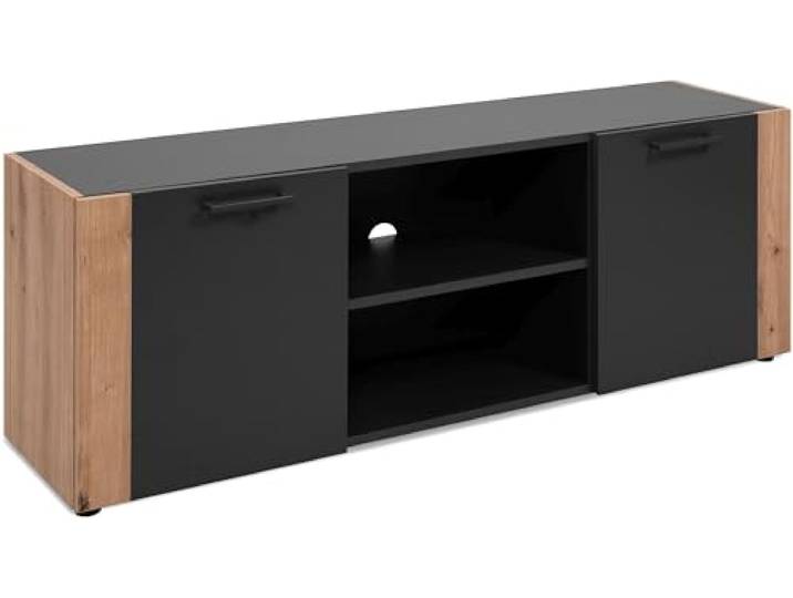 Finori TV-Board Cento 56A anthrazit/Dekor Artisan Oak melaminbeschichtet HxBxT 138x47,5x34,5 cm