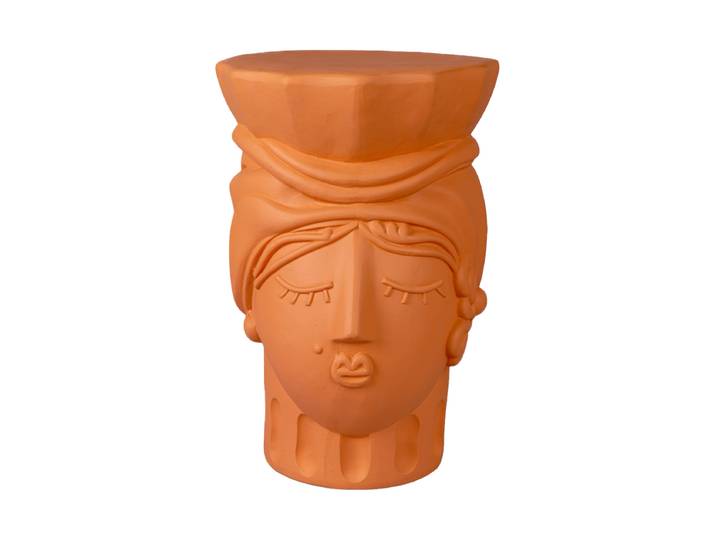 In- & Outdoor Design Beistelltisch & Hocker „Magna Graecia Woman“ Terracotta Seletti