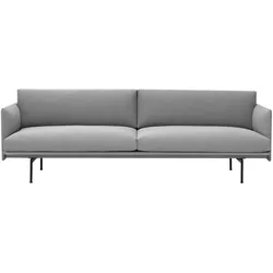 Muuto Outline Sofa 3-Sitzer, steelcut trio 133 / schwarz