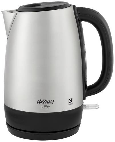 Arzum AR3074 Wasserkocher schnurlos, Überhitzungsschutz Inox Fassungsvermögen: 1.7l