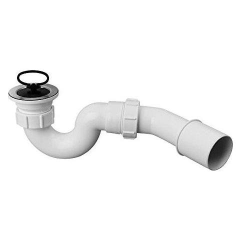 McAlpine Siphon Siphon für Duschwanne mit Sieb und Gummistopfen 52mm Chrom (HC25-POL) (Ablaufgarnitur) (HC25-POL)