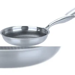 METRO PROFESSIONAL Tri-Ply Bratpfanne, Edelstahl, induktionsgeeignet, Ø 20 cm, Wabenstruktur, Antihaftbeschichtung