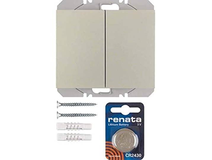 Pulsador de superficie KNX radio quicklink doble, con batería, berker.Net Emisores KNX radio de hager, para serie berker K.5 de hager, acero