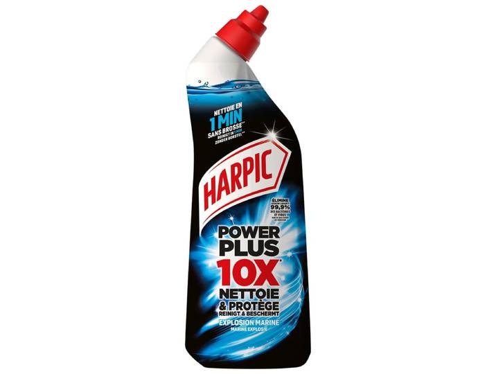 HARPIC Power Plus Gel WC antibactérien 10 actions Explosion Marine 750 ml