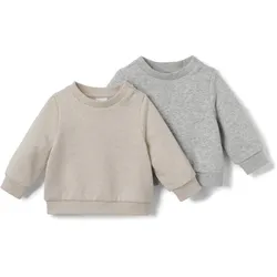Tchibo - 2 Baby-Sweatshirts mit angerauter Innenseite - Baby - Gr. 86/92 - beige