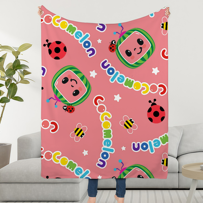 Shop Station Cocomelon Blanket For Kids Ultra Soft Kids Fleece Blanket & Plush Baby Throw For Sofa, Bed & Travel d 39.37 59.06 In