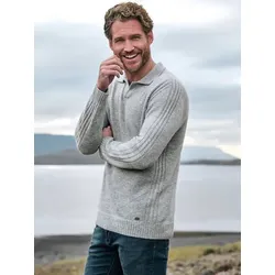 engbers Herren Pullover aus italienischem Garn Grau regular uni Haifisch - S