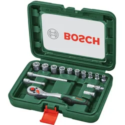 Bosch Zubehör, Ratsche, 1/4" Ratschen Set, 15-tlg. (1/4")