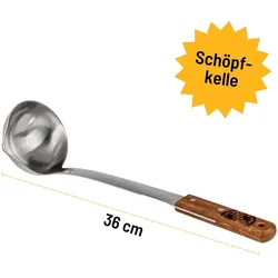 Petromax Schöpfkelle mit Walnussholzgriff, 30 cm