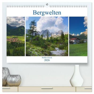 Bergwelten (hochwertiger Premium Wandkalender 2026 DIN A2 quer), Kunstdruck in Hochglanz