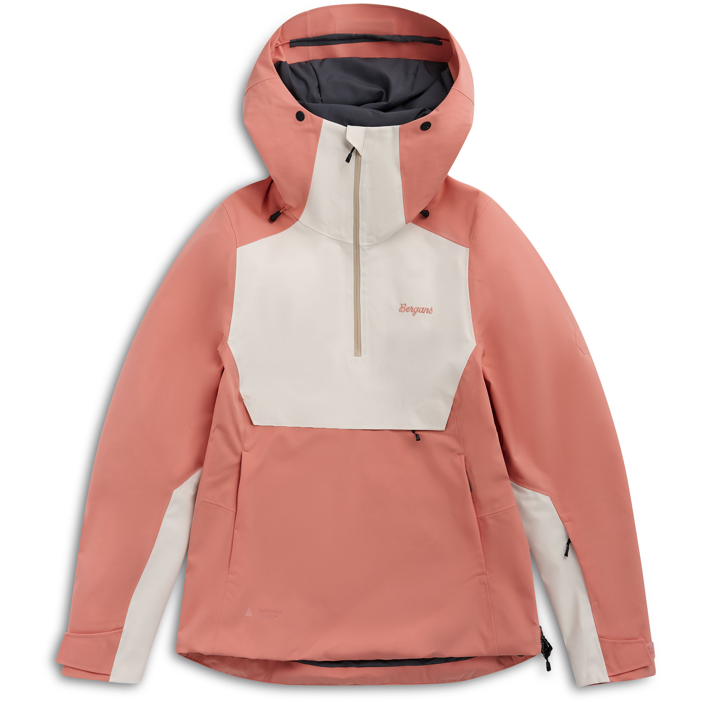 Bergans Oppdal Insulated Shell Anorak Damen Isolationsjacke rosa Größe XL Skifahren Wasserabweisend