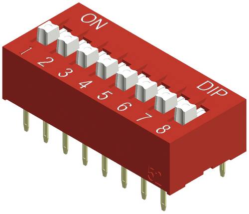 Diptronics NDS-04V DIP-Schalter Polzahl 4 Slide-Type