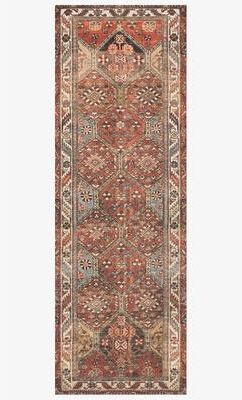 Alexander Home Tremezzina Printed Distressed Diamond Boho Rug
