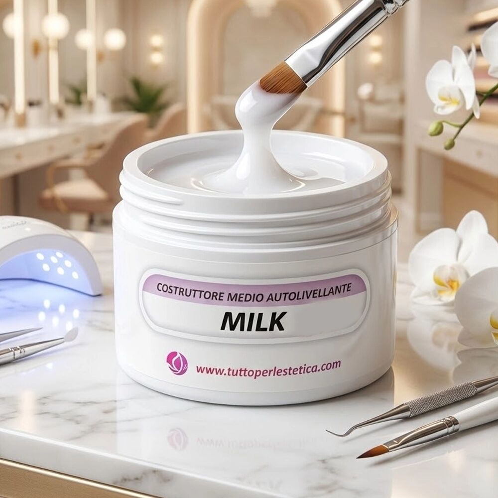 Tuttoperlestetica Gel Base Costruttore Monofasico Milk Autolivellante Media viscosità – 50g HEMA & TPO Free