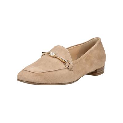 Slipper HÖGL "Högl Slipper Veloursleder", Damen, Gr. 37,5, beige (taupe), Veloursleder, Schuhe Slipper