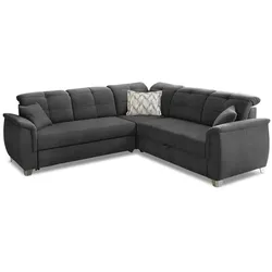 Ecksofa mit Funktion Udine Mikrofaser Grau