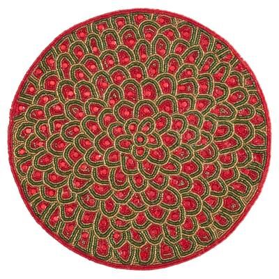 Saro Lifestyle Beaded Design Placemats (Set of 4)