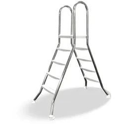 Hochbeckenleiter Edelstahl 120 cm mit Plattform (05521)