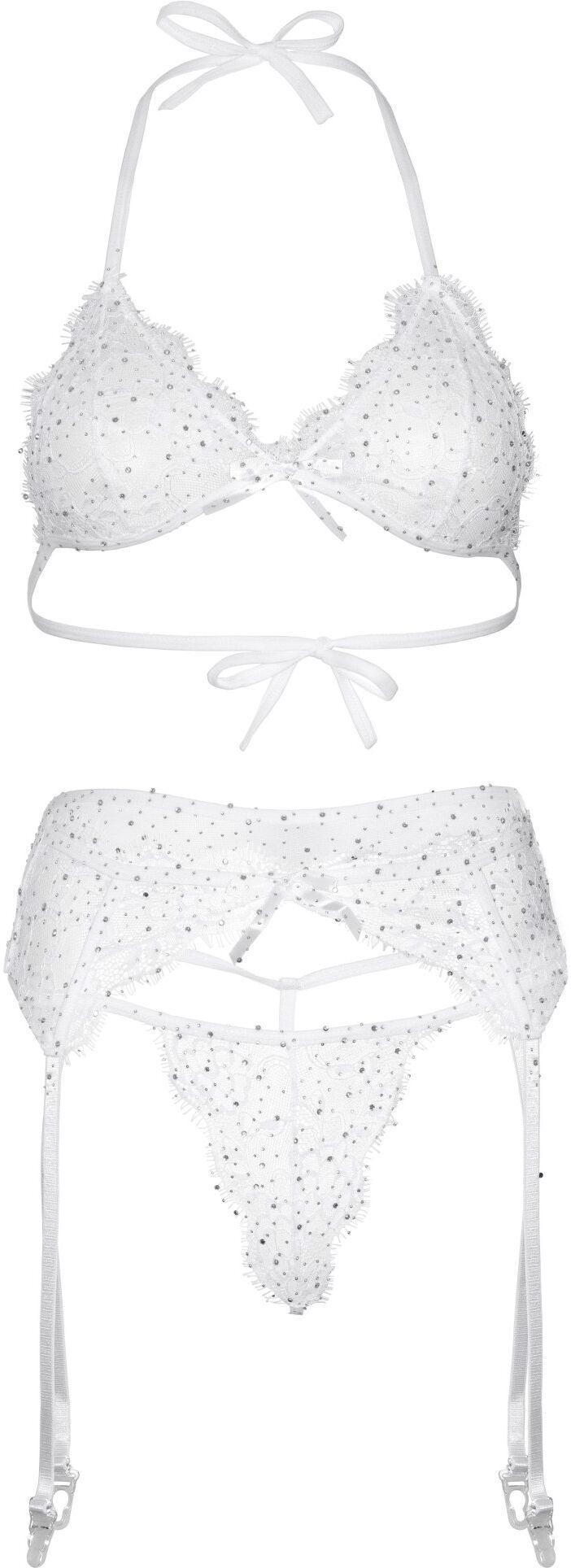 Leg Avenue Ensemble en dentelle 81627 Blanc