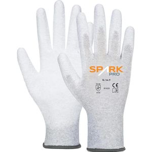 ACE-Instruments Arbeitshandschuhe Spark Pro, PU-Beschichtung, grau, Größe 7 / S, 3 Paar
