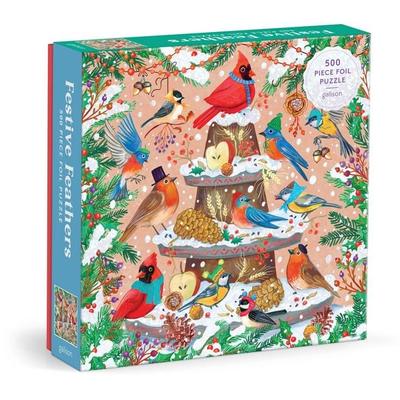 Festive Feathers 500 Piece Foil Puzzle, von Galison, Abrams and Chronicle Books IWUK, 978-0-7353-8557-3