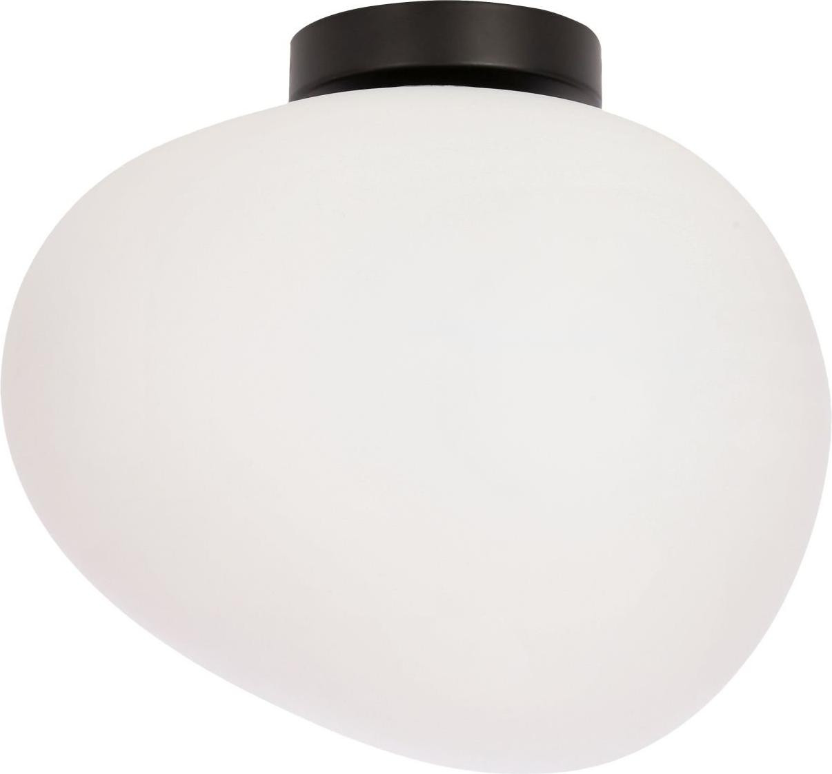 Veneti Plafondlamp STONES in Japandi-stijl, zwart/wit, 1x E27, 40W
