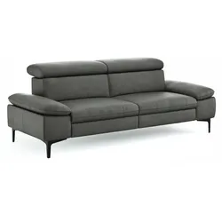 CASEDO Sofa Palma Leder Grau Grey