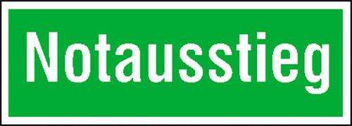 SafetyMarking Fluchtwegschild Aluminium Notausstieg 15.0101 (B x H) 300mm x 105mm 1St.