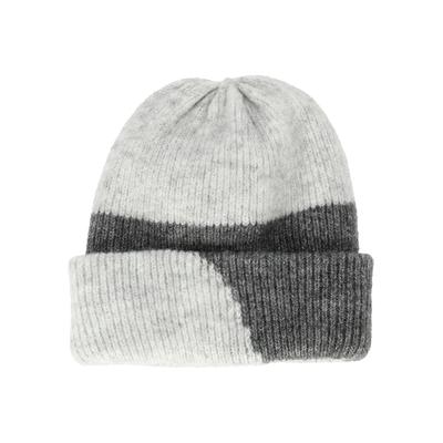 Strickmütze WHISTLER "Luno", Damen, Gr. L, weiß, grau, 54% Polyester, 38% Polyacryl, 5% Wolle, 3% Elasthan, unifarben, Mützen Strickmütze, mit trendigem Muster und weichem Tragegefühl