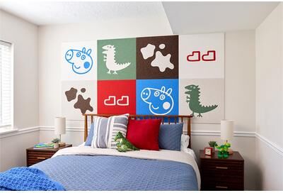 Felt Right 8-Piece George Pig   Sound Dampening Pinnable Tiles