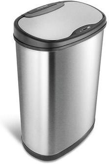 Nine Stars 13.2-gal Stainless Steel Motion Sensor Trash Can