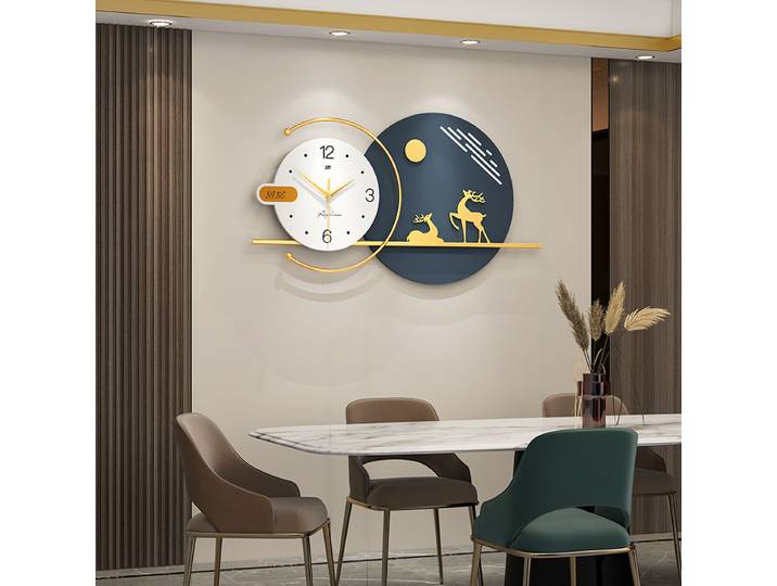Lumière européenne luxe horloge murale salon mode simple décoration de la maison salle à manger horloge tenture murale art horloge quartz cloc