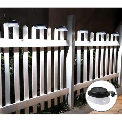Solar-Zaunleuchten, Außenwandleuchten, 9 superhelle, wasserdichte, kabellose Sicherheit für Gartenmauer, Hofdeck