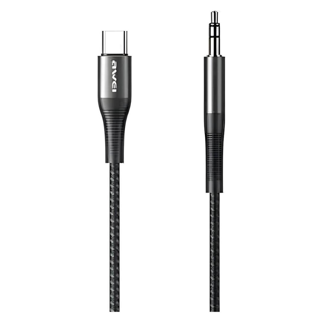 Awei USB C - 3.5mm Klinke (1 m, AUX Kabel) (6954284001045)