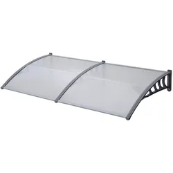 SVITA Vordach Überdachung transparent 90x240cm Haustür Dach Pultdach Türdach neu