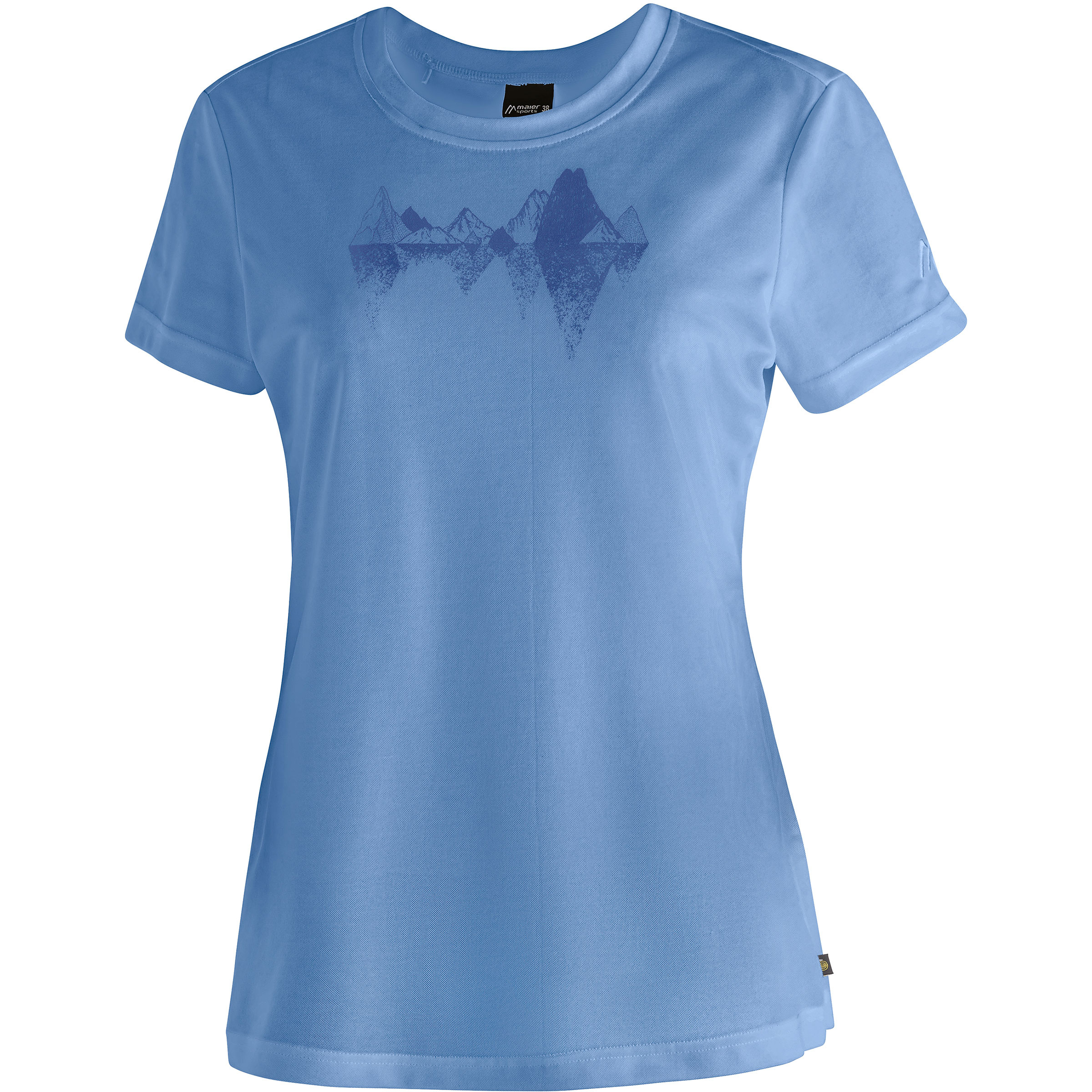 Maier Sports Tilia Pique Damen T-Shirts blau Größe 4XL Camping Schnell trocknend