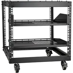 VEVOR 9U Server-Rack mit offenem Rahmen, 23 bis 40 Zoll einstellbare Tiefe, freistehend oder zur Wandmontage, Netzwerk-Server-Rack mit 360°-Rollen, robuste 4-Pfosten-Halterung für alle Ihre Netzwerk-IT-Geräte, AV-Ausrüstung und Router