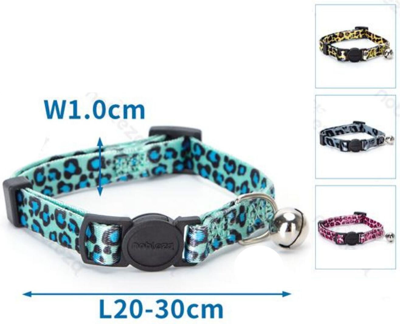 Nobleza Collare per Gatti Fantasie Leopardate Oro