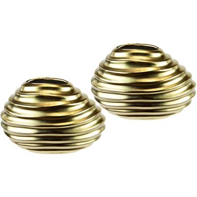 I.GE.A. "Keramik-Vase" 2er Set Kleine Vase Weiß Modern Keramik Tisch Küche Büro Pampasgras
