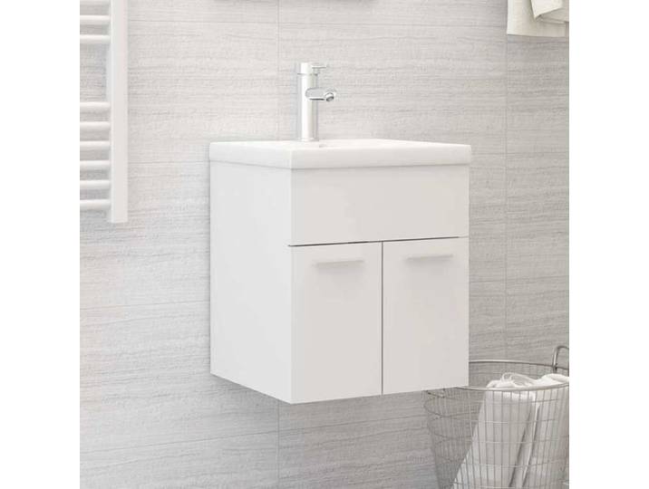 Blanc - Ensembles de meuble - Armoire d'évier avec lavabo intégré Blanc Bois d'ingénierie 7502